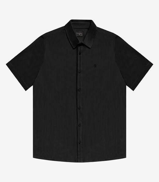 Camisa Masculina Manga Curta Diametro Preto