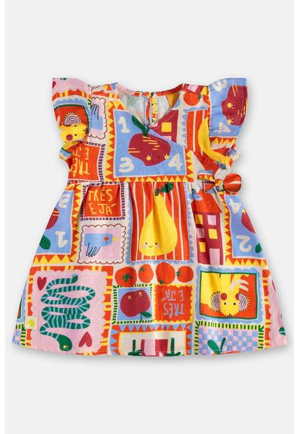 Vestido para Bebê em Viscolinho Três e Já