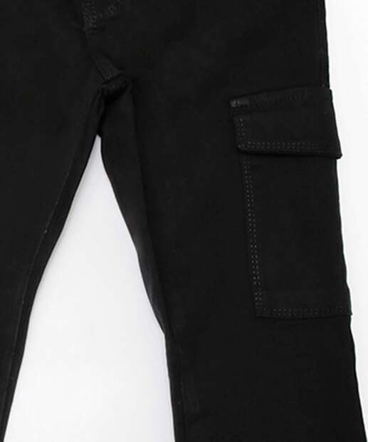 Calça Juvenil Sarja Cargo Bolsos Tam 10 a 16