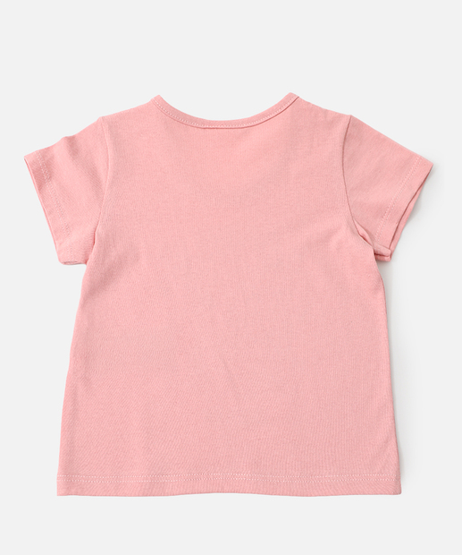 Blusa Infantil Estampa Gato Marisa Tam 1 a 3 Rosa