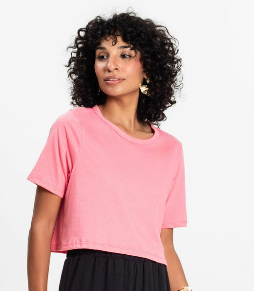 Blusa Cropped Lisa Select Rosa