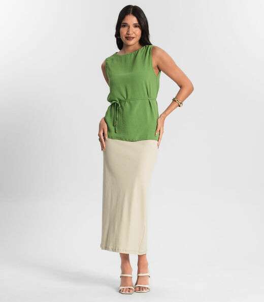 Regata Feminina com Amarração Rovitex Verde