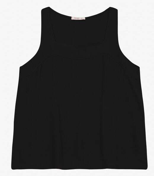 Regata Feminina Plus Size Secret Glam Preto