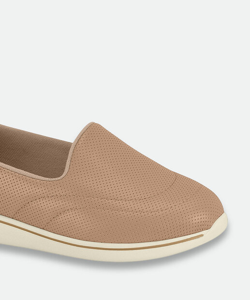 Tênis Casual Slip On Feminino Modare Bege