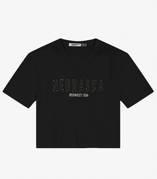 Image_T- Shirt Juvenil em Meia Malha Minty Preto