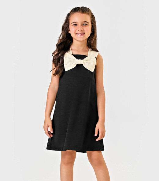 Image_Vestido Ponto Roma Laço Trick Nick Preto