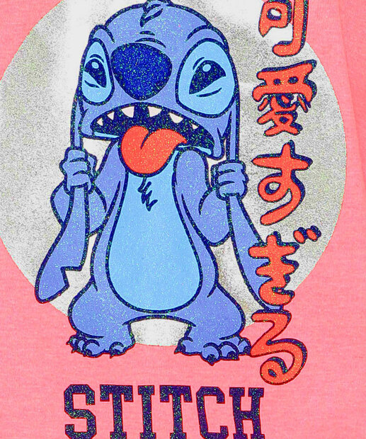 Camiseta Infantil Manga Curta Stitch Disney Tam 4 a 12