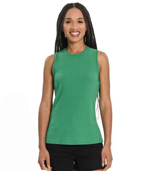 Regata Feminina Ribana Canelada Rovitex Verde