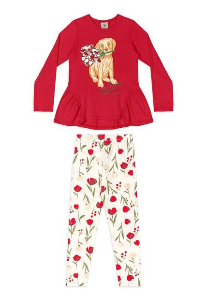 Conjunto Blusa Babado e Legging Quimby