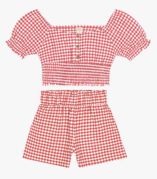 Conjunto Feminino Blusa com Shorts Trick Nick Laranja