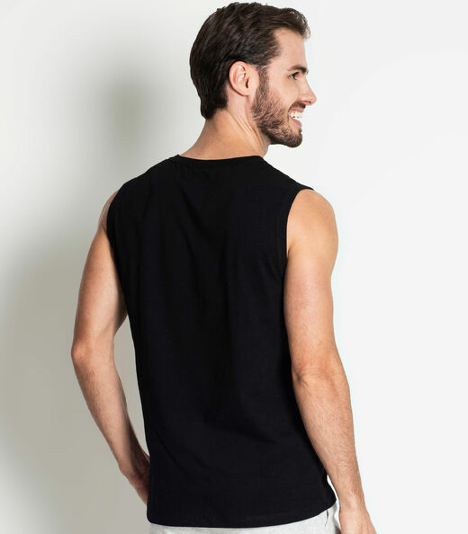 Regata Masculina Básica Rovitex Preto