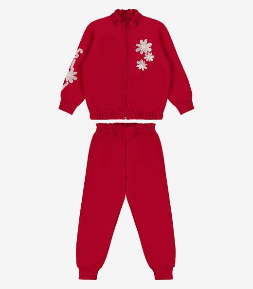 Conjunto Infantil Jaqueta Com Calça Rovi Kids Vermelho