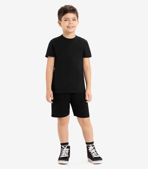 Camiseta Infantil Masculina Básica Rovi Kids Preto