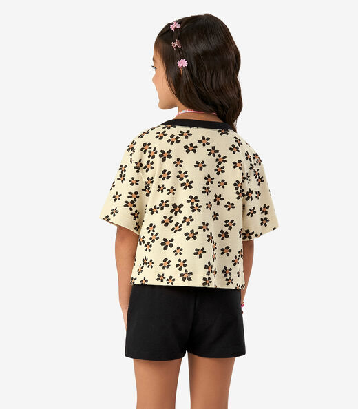 Blusa Feminina Malhao Fruit Rovi Kids Bege