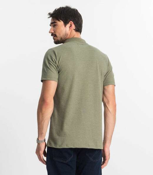 Polo Masculina Pique Diametro Verde
