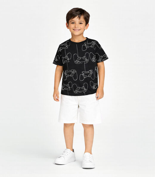 Conjunto Infantil Camiseta e Bermuda Select Preto