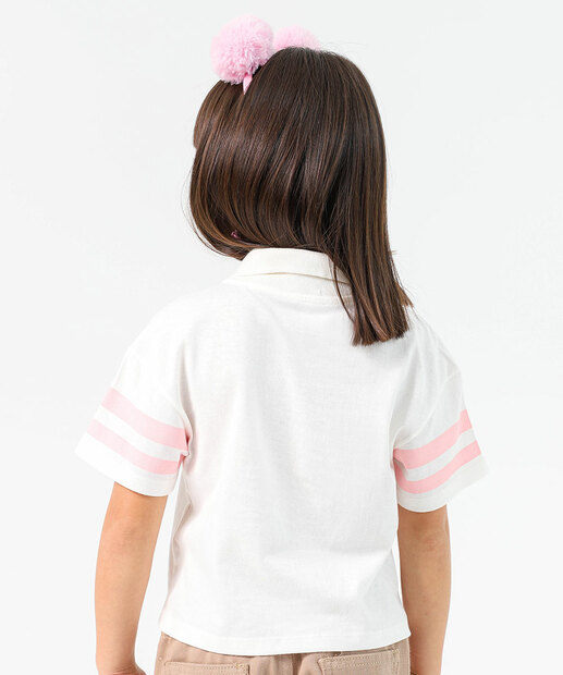 Blusa Infantil Feminina Gola Polo Marisa Tam 4 a 10