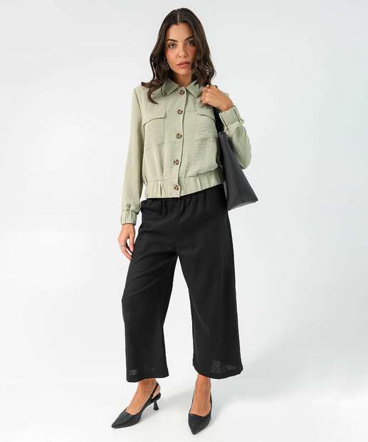 Jaqueta Feminina Bomber Bolsos Marisa Verde