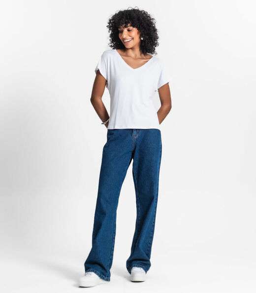 Blusa Feminina Viscotorcion Rovitex Branco