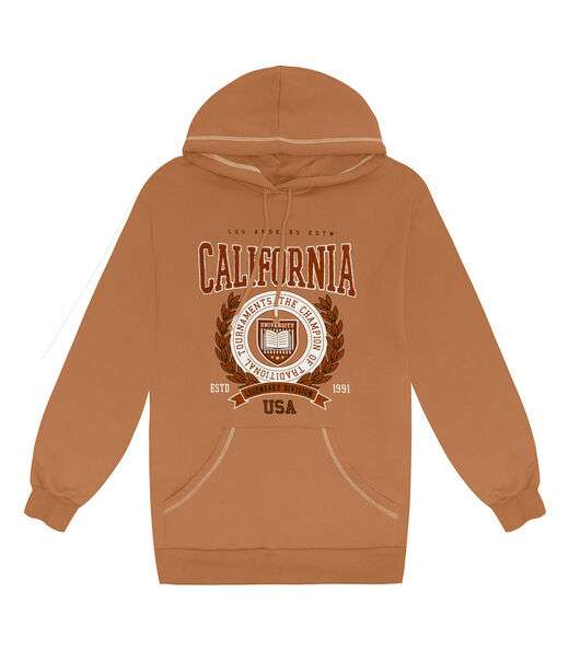 Blusão Juvenil Feminino Com Capuz Minty Marrom