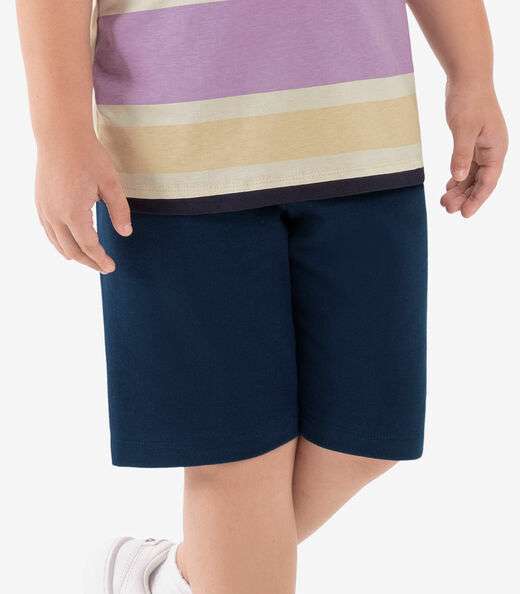 Conjunto Infantil Camiseta Com Bermuda Rovi kids Bege