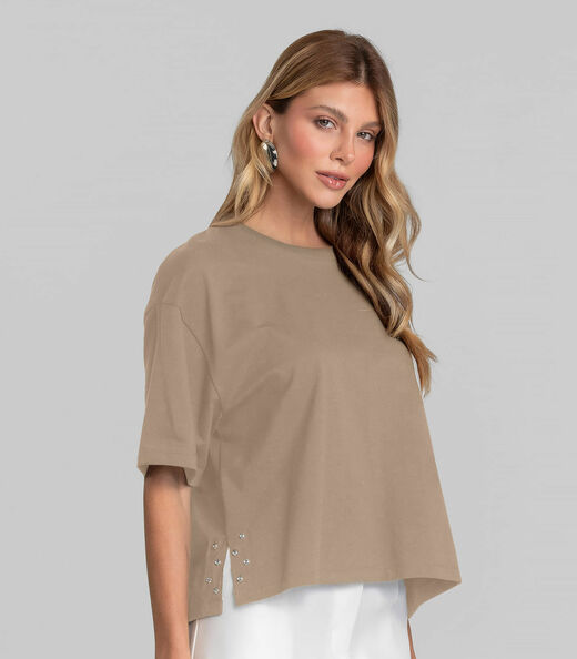 Image_T- Shirt Feminina Manga Curta Box Dianna Marrom