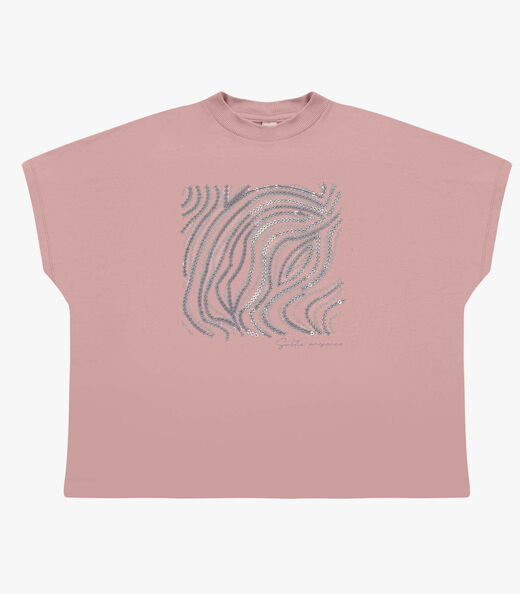 Blusa Feminina Viscotorcion Com Estampa Rovitex Rosa