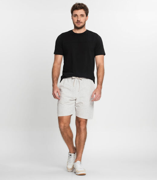 Bermuda Masculina Plus Size Moletom Diametro Cinza