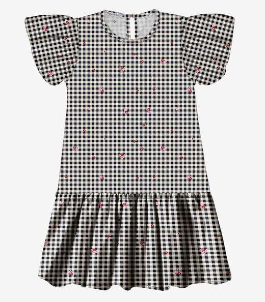 Image_Vestido Popeline Estampado Trick Nick Azul