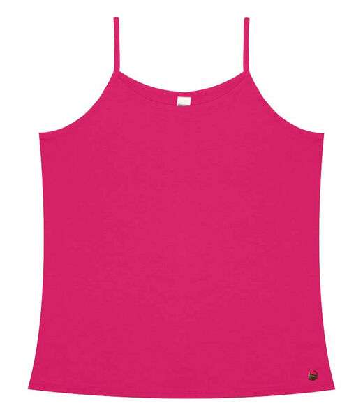 Blusa de Alça Feminina Viscotorcion Básica Rovitex Rosa