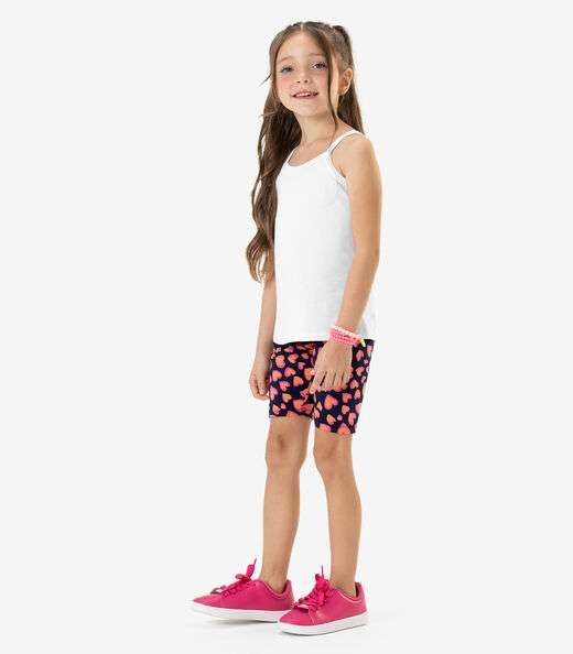 Bermuda Básica Infantil Feminina Rovi Kids Azul