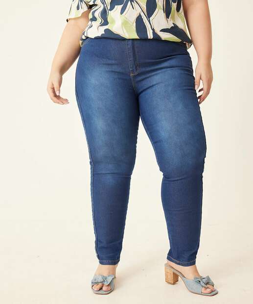 Calça Plus Size Feminina Skinny Ecxo Jeans 