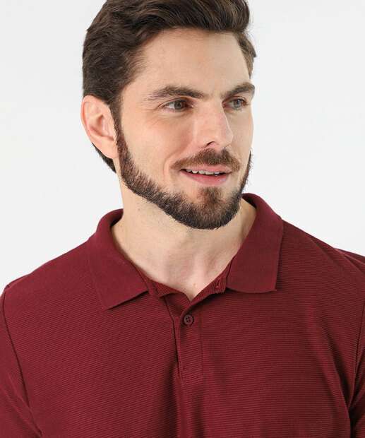 Polo Masculina Manga Curta Marisa Vinho
