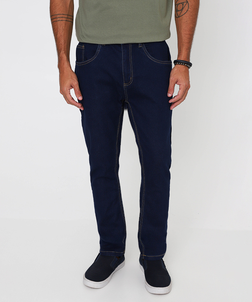 Calça Masculina Jeans Skinny Jezzian Azul Escuro