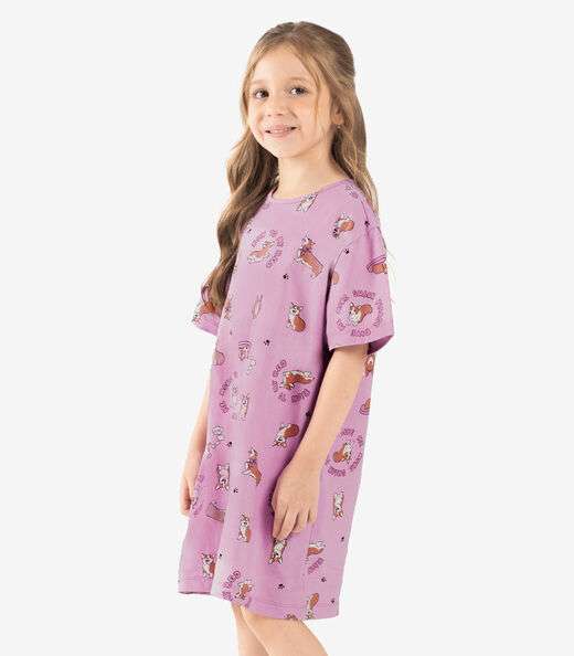 Image_Camisola Infantil Feminina Meia Malha Rovi Kids Rosa