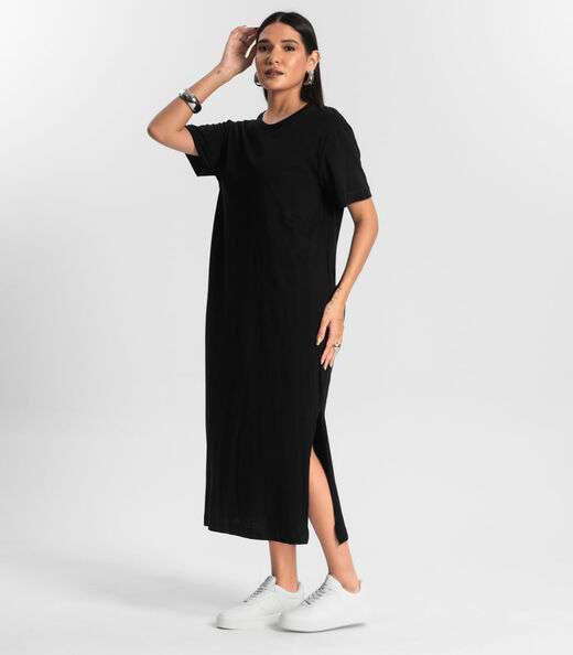 Vestido Feminino Meia Malha Rovitex Preto