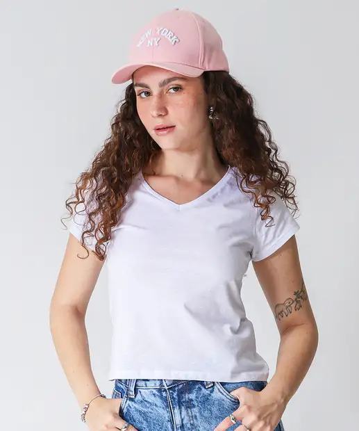 Image_Blusa Feminina Flamê Manga Curta Marisa Branco