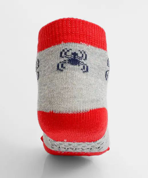 Kit 2 Meias Infantil Estampa Homem Aranha Marvel Vermelho 