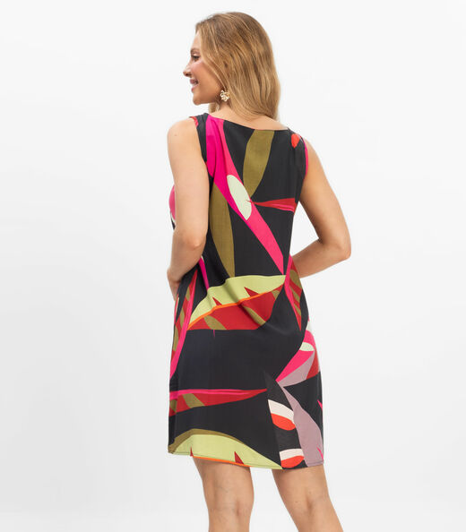 Vestido Curto Viscose Kyara Feminio Rovitex Preto