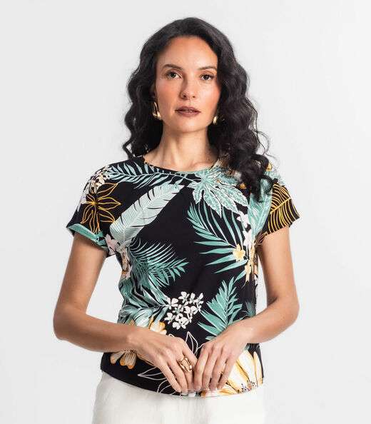 Blusa Feminina Estampada Rovitex Verde