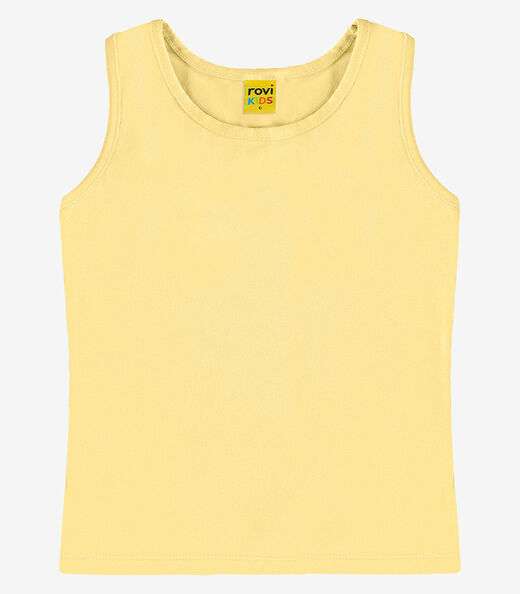 Image_Regata Básica Infantil Feminina Rovi Kids Amarelo