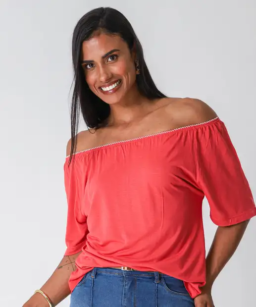 Image_Blusa Feminina Ciganinha Manga Curta Marisa Vermelho