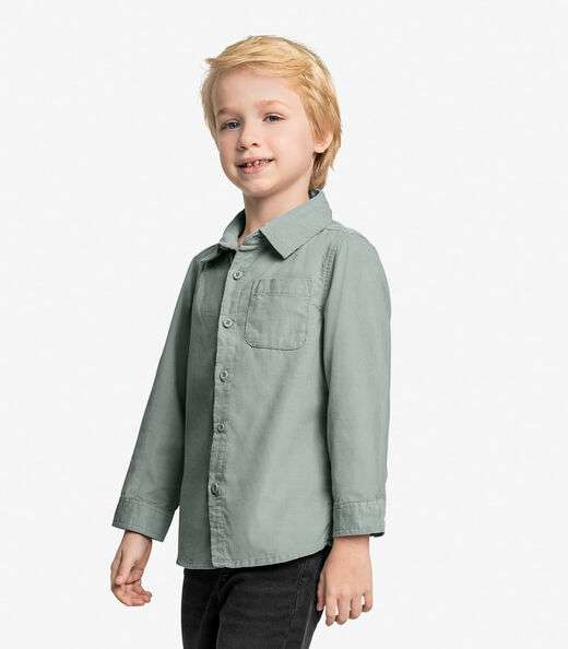 Camisa Polo Infantil Manga Longa trick Nick Cinza