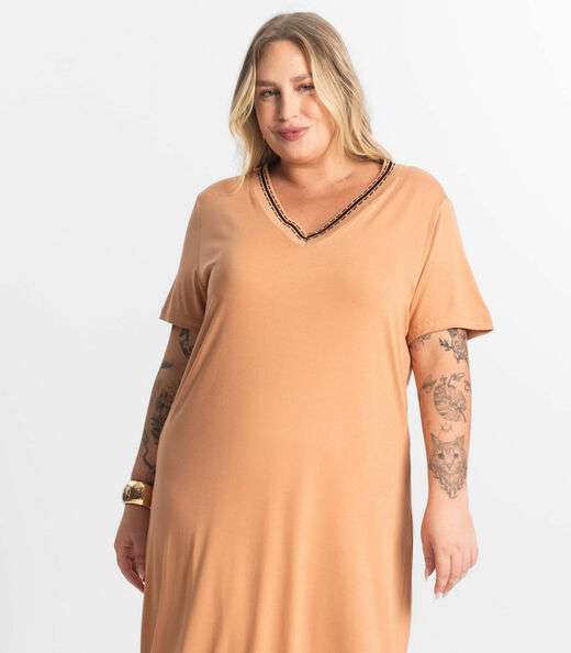 Vestido Super Midi Plus Size Secret Glam