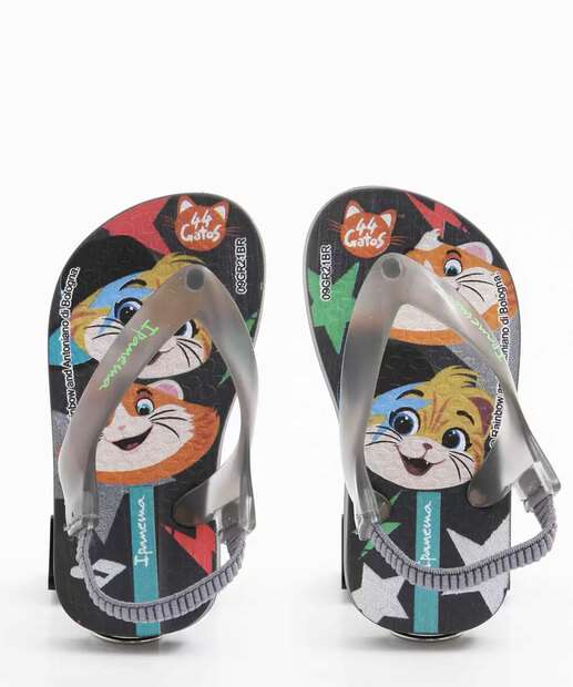 Chinelo Ipanema Infantil Bebê Estampa Gato
