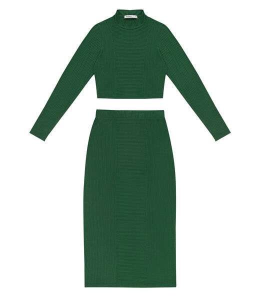 Conjunto de Blusa Com Saia Endless Verde