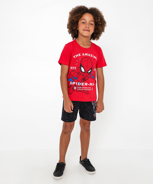 Image_Bermuda Infantil Moletinho Spider Tam 4 a 10 Preto