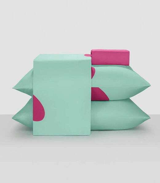 Image_Jogo De Cama 200 Fios Queen 4 Peças Lar E Lazer Verde