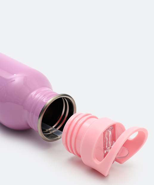 Garrafa Squeeze Alumínio 650ml Stitch Rosa