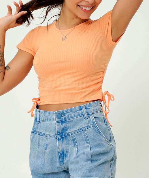 Image_Blusa Cropped Feminina Canelada Drapeado Marisa